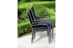 Ploß Rocking Basic Stapelstuhl, Grau/braun-meliert, Polyrattan, 56 X 64 X 92 Cm, Inkl. Polster -Deko Garten Verkauf 9 20148.jpg