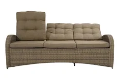 Ploß Rabida Comfort Dining / Lounge 3-Sitzer Sofa, Champagner-meliert, Polyrattan, 210x85x112 Cm, Verstellbar -Deko Garten Verkauf 9 20164.jpg