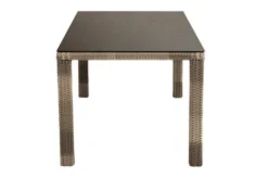 Ploß Rabida Dining Tisch, Champagner-meliert, Polyrattan, 170 X 90 Cm, Glasplatte In Steinoptik -Deko Garten Verkauf 9 20167.jpg