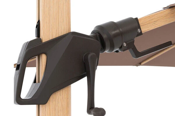 DOPPLER Alu Wood Pendelschirm, Greige, Alu/Polyester, 300x220 Cm, Mit Kurbel, Holzoptik 8 DOPPLER Alu Wood Pendelschirm, Greige, Alu/Polyester, 300x220 Cm, Mit Kurbel, Holzoptik – Bild 8